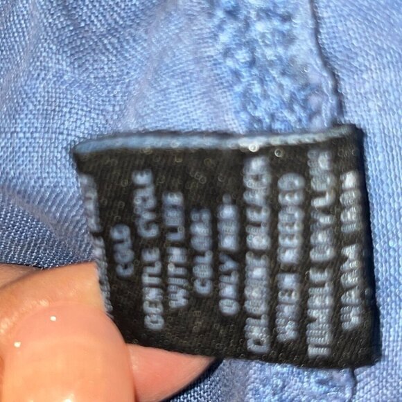 Anthropologie MARRAKECH Women's 100% Linen Cargo Joggers Sky Blue -EUC - Size 26 - Picture 13 of 14